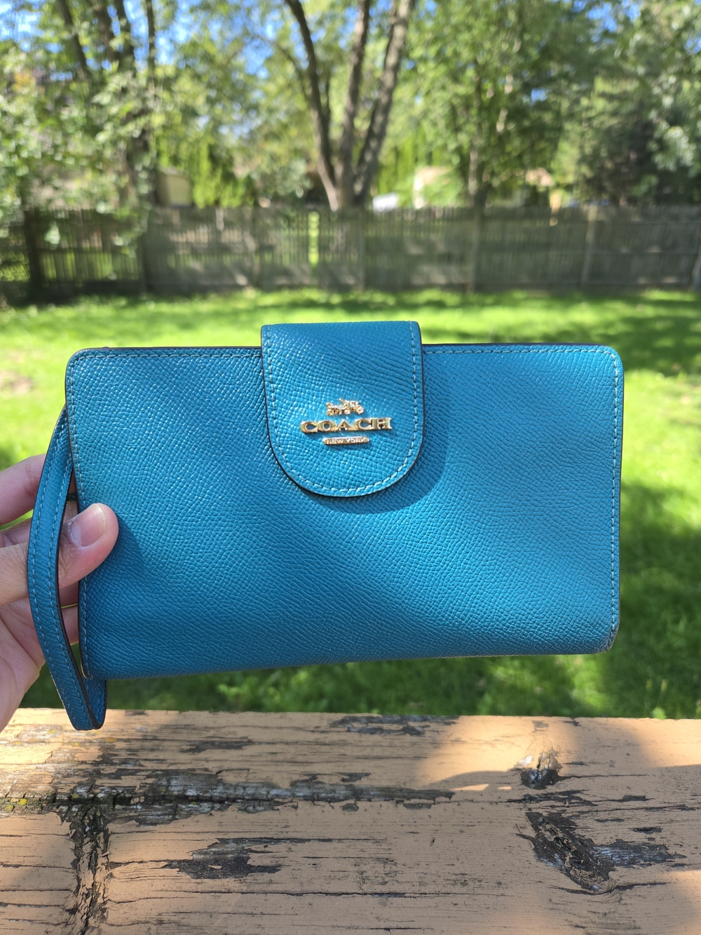 Coach Teal Blue Medium Wallet
